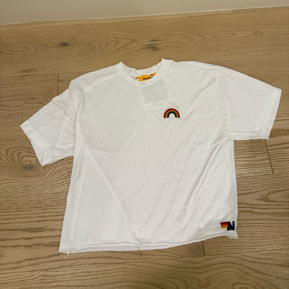 White Aviator Nation Tee.